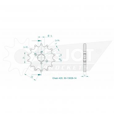 ESJOT Front Sprocket 14 Z