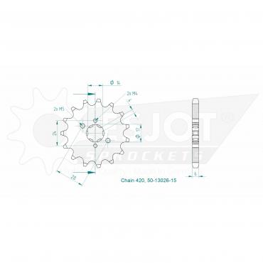 ESJOT Front Sprocket 15 Z