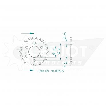 ESJOT  Sprocket 22 Z