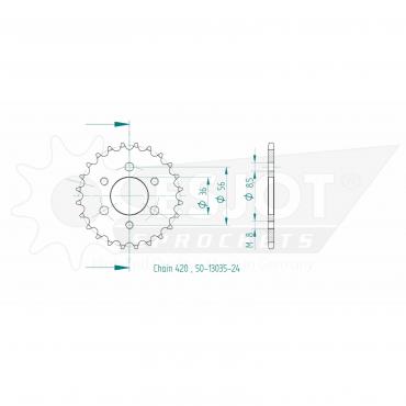 ESJOT  Sprocket 24 Z