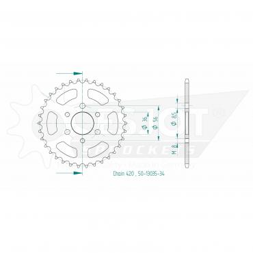 ESJOT  Sprocket 34 Z
