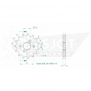 ESJOT Front sprocket 15 Z