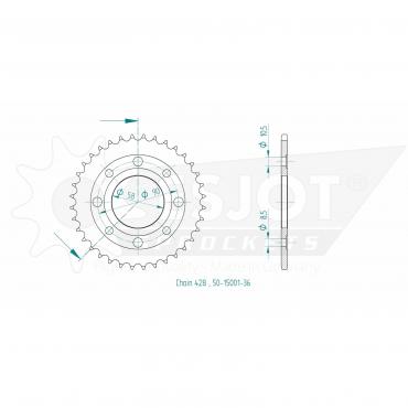 ESJOT Sprocket steel 36 Z