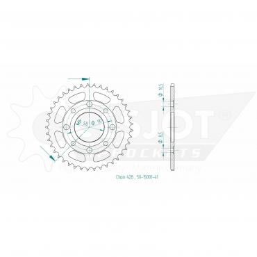 ESJOT Sprocket steel 41 Z
