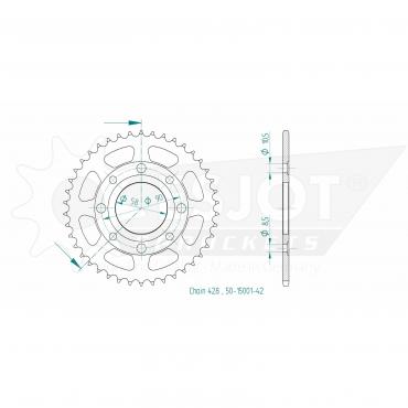 ESJOT Sprocket steel 42 Z