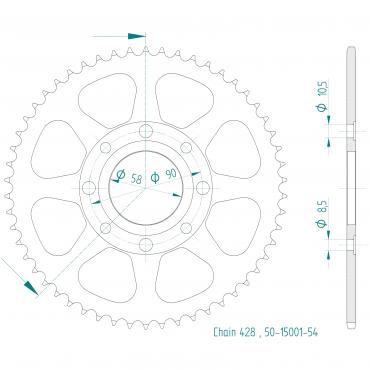 ESJOT  Sprocket 54 Z