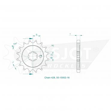 ESJOT Front Sprocket 16 Z