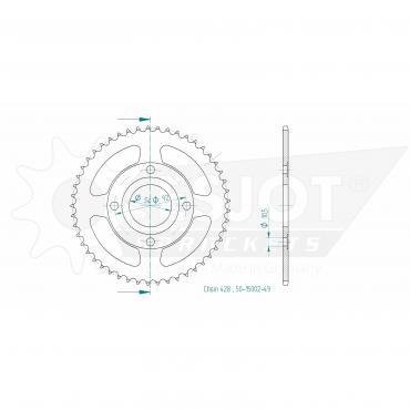 ESJOT Sprocket steel 49 Z