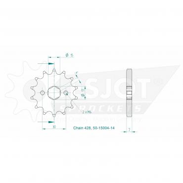 ESJOT Front Sprocket 14 Z