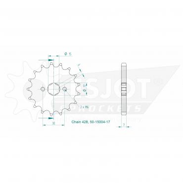 ESJOT Front Sprocket 17 Z