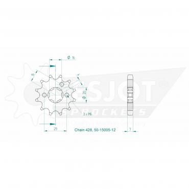 ESJOT Front Sprocket 12 Z