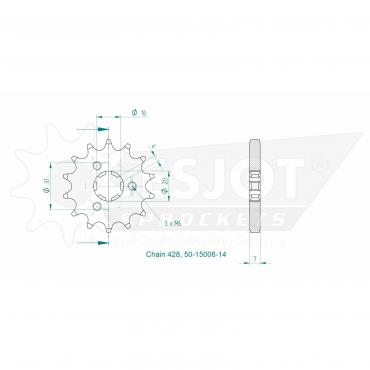 ESJOT Front Sprocket 14 Z