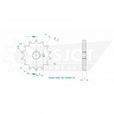 ESJOT Front Sprocket 14 Z