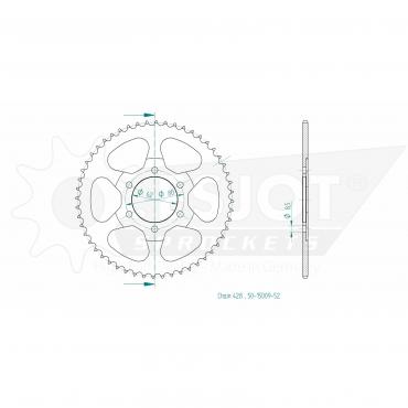 ESJOT Sprocket steel 52 Z