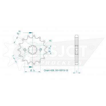 ESJOT Front sprocket 15 Z