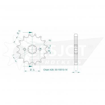 ESJOT Front sprocket 16 Z