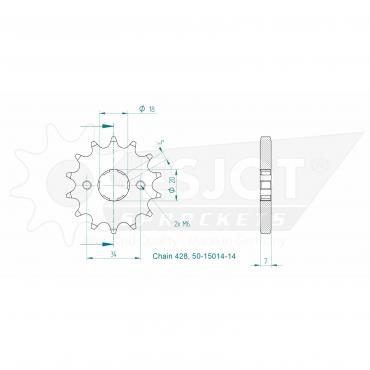 ESJOT Front Sprocket 14 Z