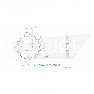 ESJOT Front Sprocket 15 Z