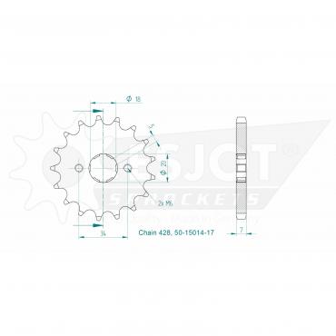 ESJOT Front Sprocket 17 Z