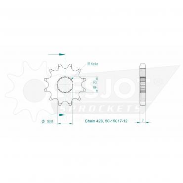 ESJOT Front Sprocket 12 Z