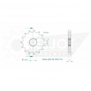 ESJOT Front sprocket 15 Z