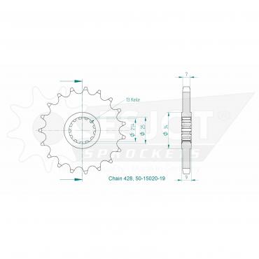 ESJOT Front sprocket 19 Z