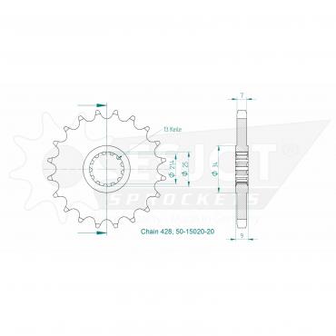 ESJOT Front sprocket 20 Z