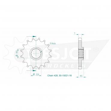 ESJOT Front sprocket 16 Z