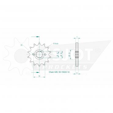 ESJOT Front Sprocket 14 Z