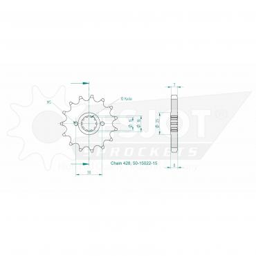 ESJOT Front Sprocket 15 Z