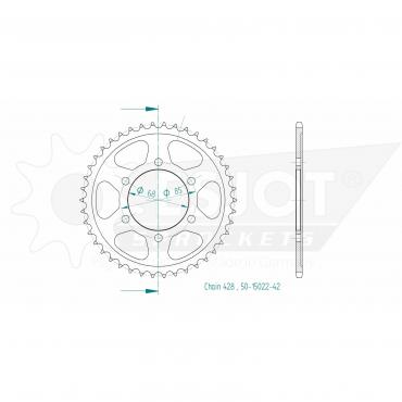 ESJOT Sprocket steel 42 Z