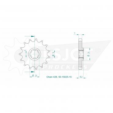 ESJOT Front sprocket 15 Z
