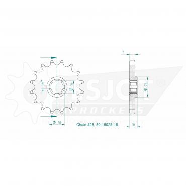 ESJOT Front Sprocket 16 Z