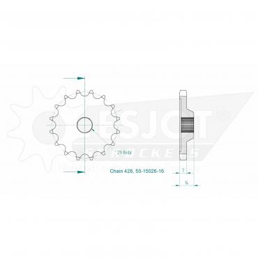 ESJOT Front Sprocket 16 Z