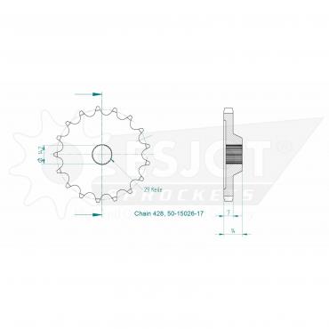 ESJOT Front Sprocket 17 Z
