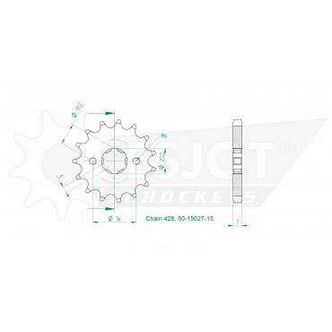 ESJOT Front sprocket 15 Z