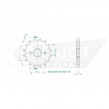 ESJOT Front sprocket 16 Z