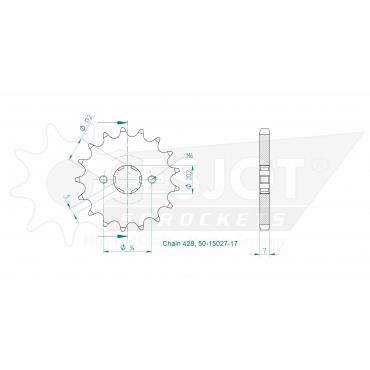 ESJOT Front sprocket 17 Z