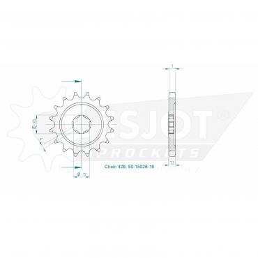ESJOT Front Sprocket 16 Z