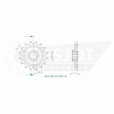 ESJOT Front Sprocket 16 Z