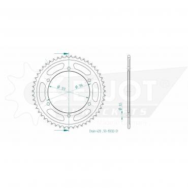 ESJOT Sprocket steel 51 Z