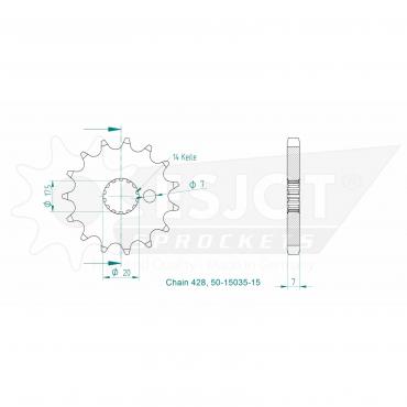 ESJOT Front Sprocket 15 Z
