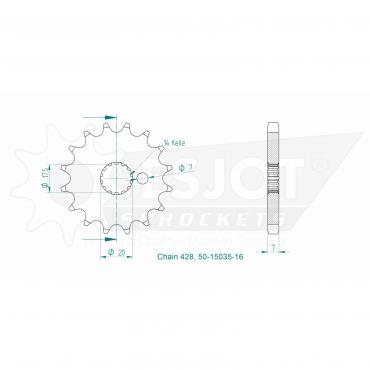 ESJOT Front Sprocket 16 Z