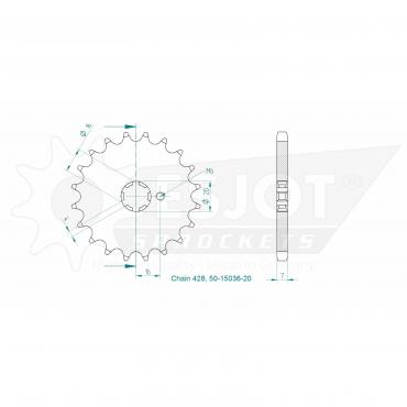 ESJOT Front Sprocket 20 Z