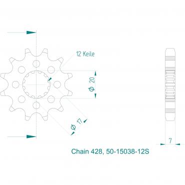 ESJOT Front Sprocket 12S Z