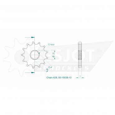 ESJOT Front Sprocket 13 Z