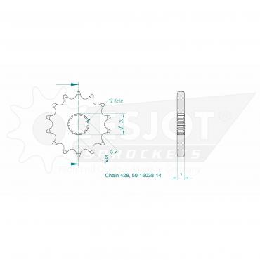 ESJOT Front Sprocket 14 Z