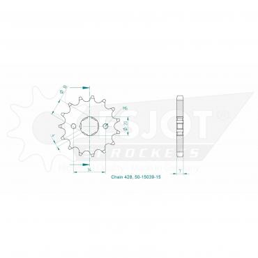 ESJOT Front Sprocket 15 Z