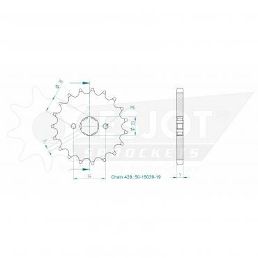 ESJOT Front Sprocket 19 Z