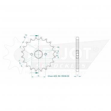 ESJOT Front Sprocket 20 Z
